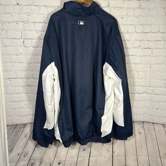 Detroit Tigers Majestic Baseball Full Zip Jacket Coat size 4XL Blue Thermabase - Picture 7 of 11